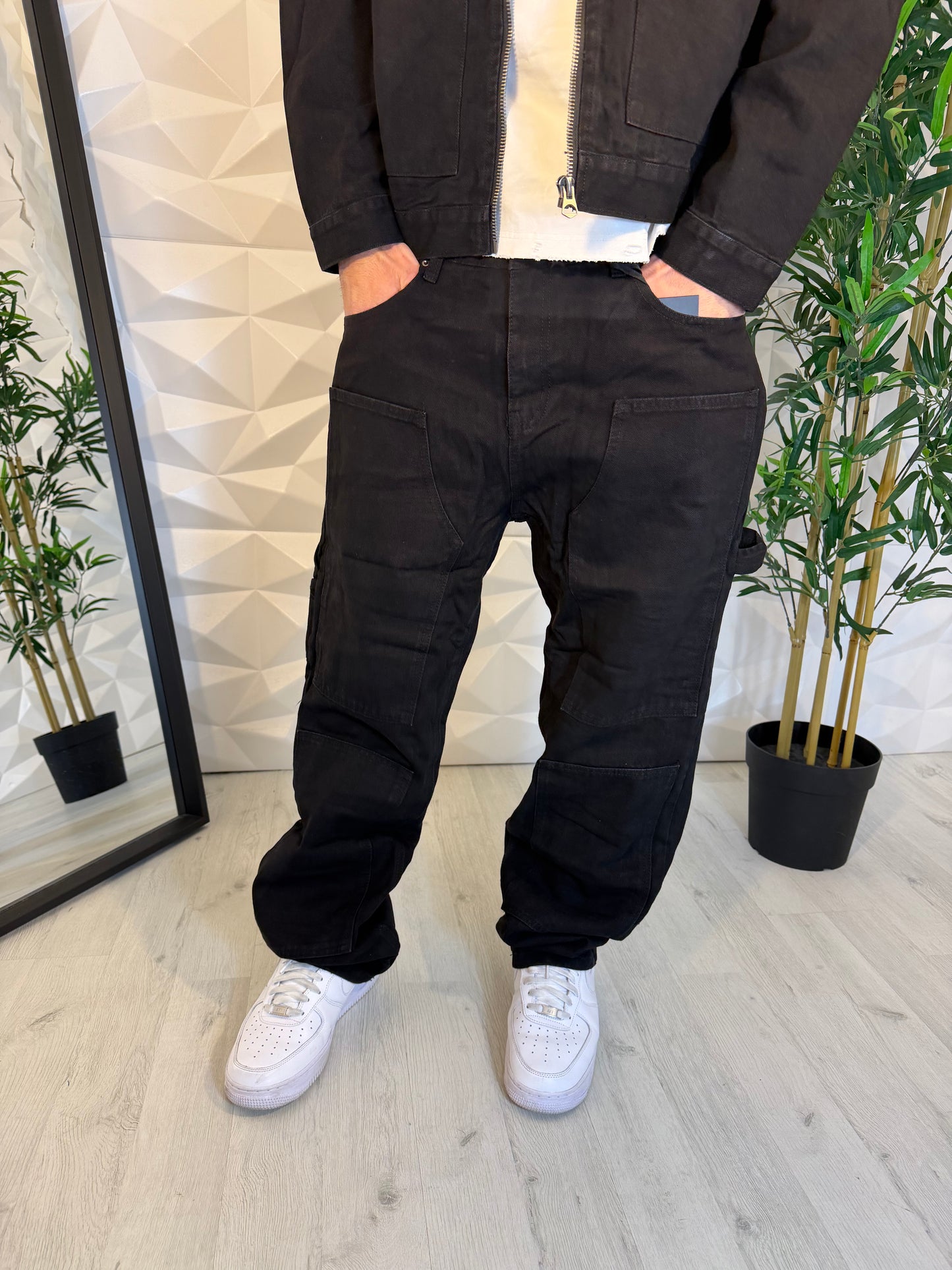 Coordinato jeans nero