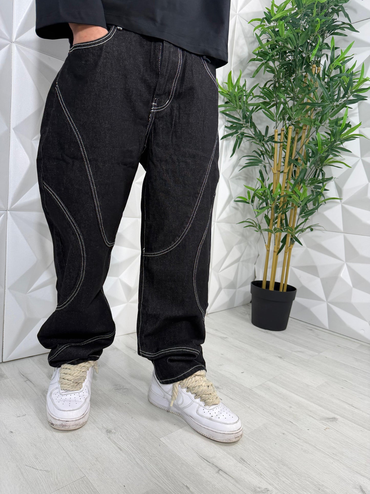 Jeans baggy nero