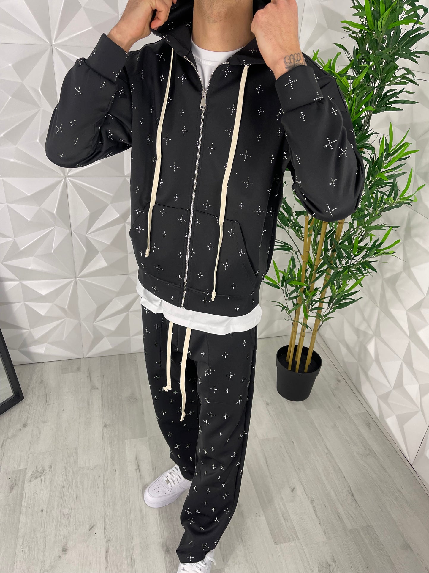 Coordinato croci nera