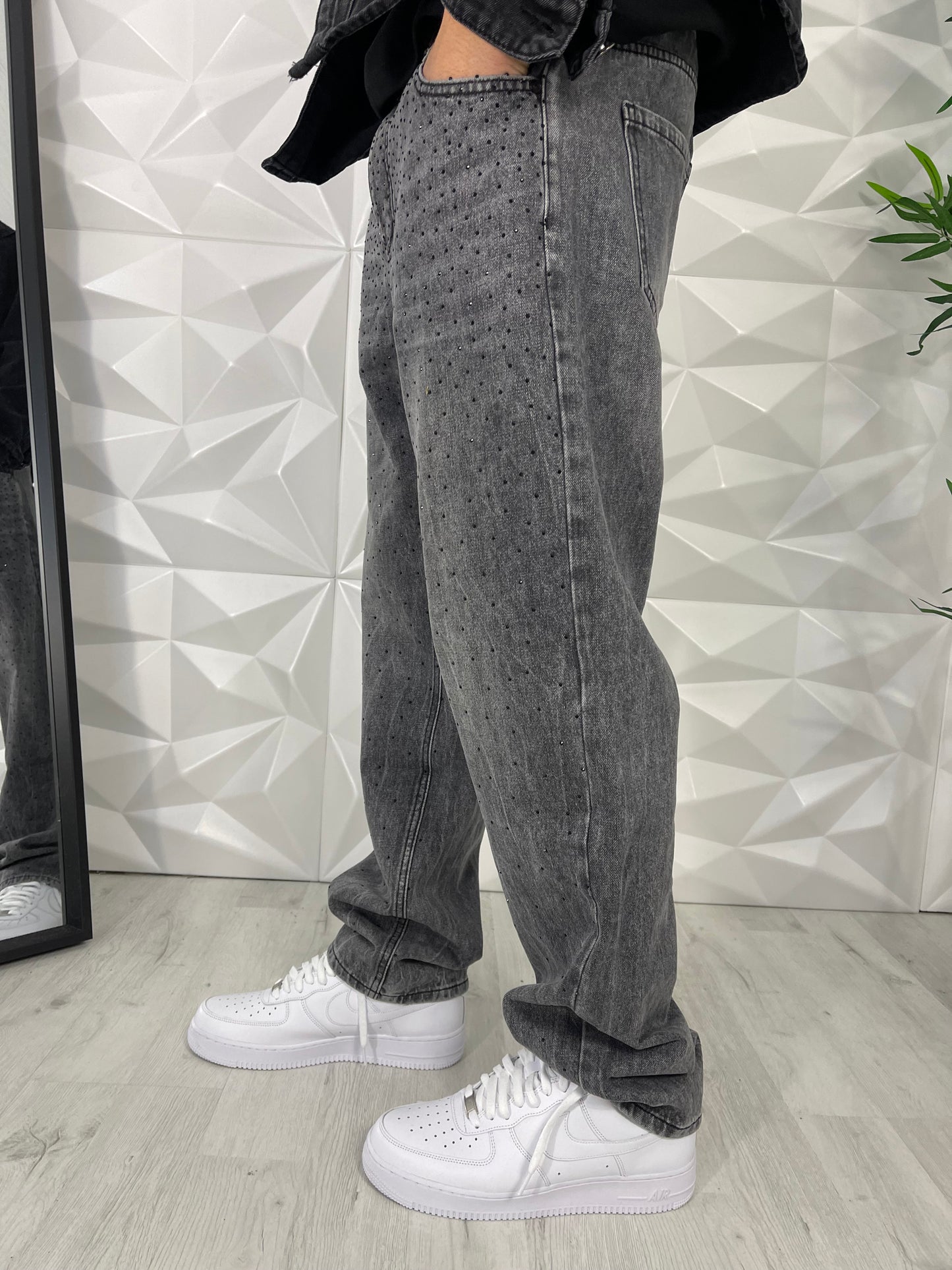 Coordinato grigio diamantato