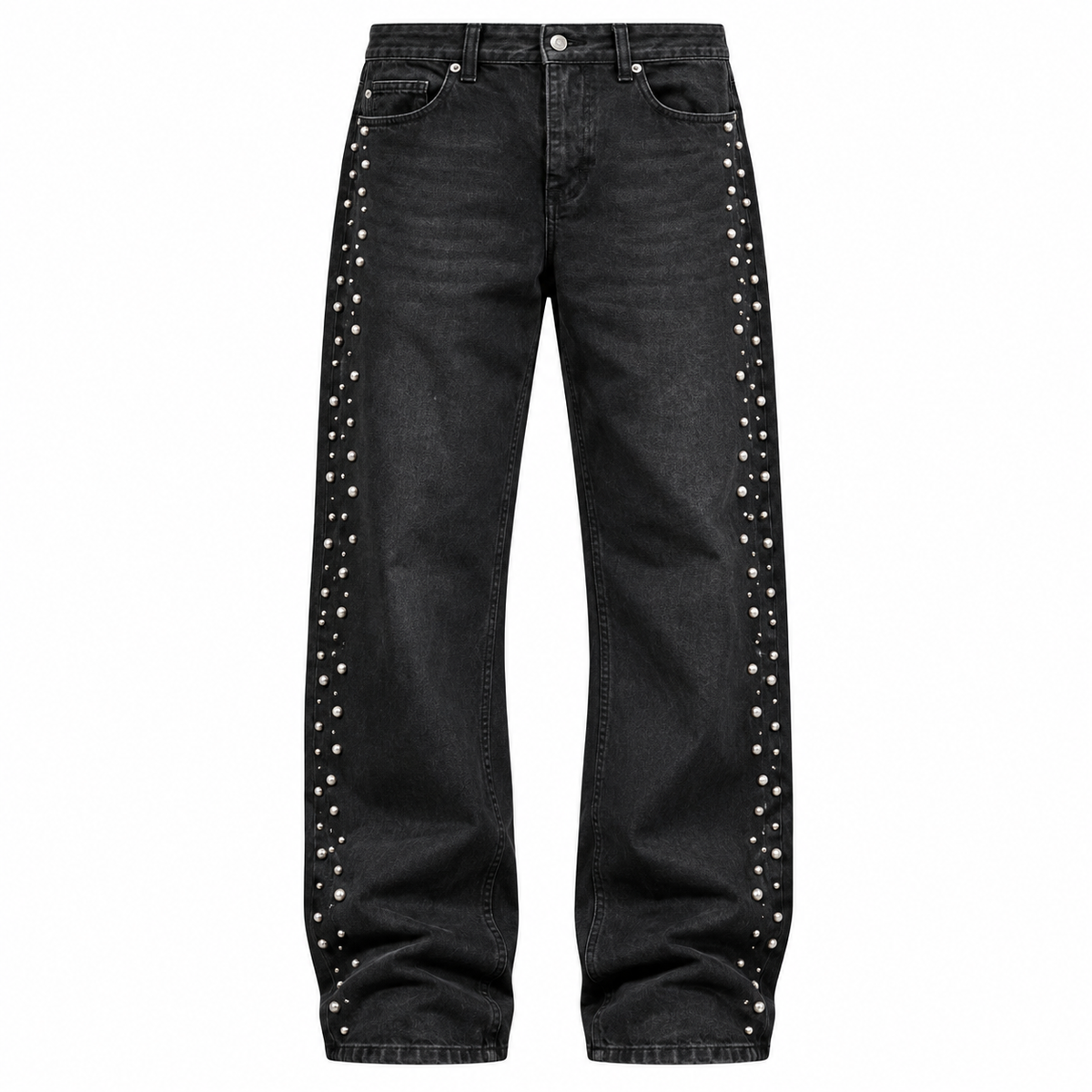 JEANS NERO CON STRASS