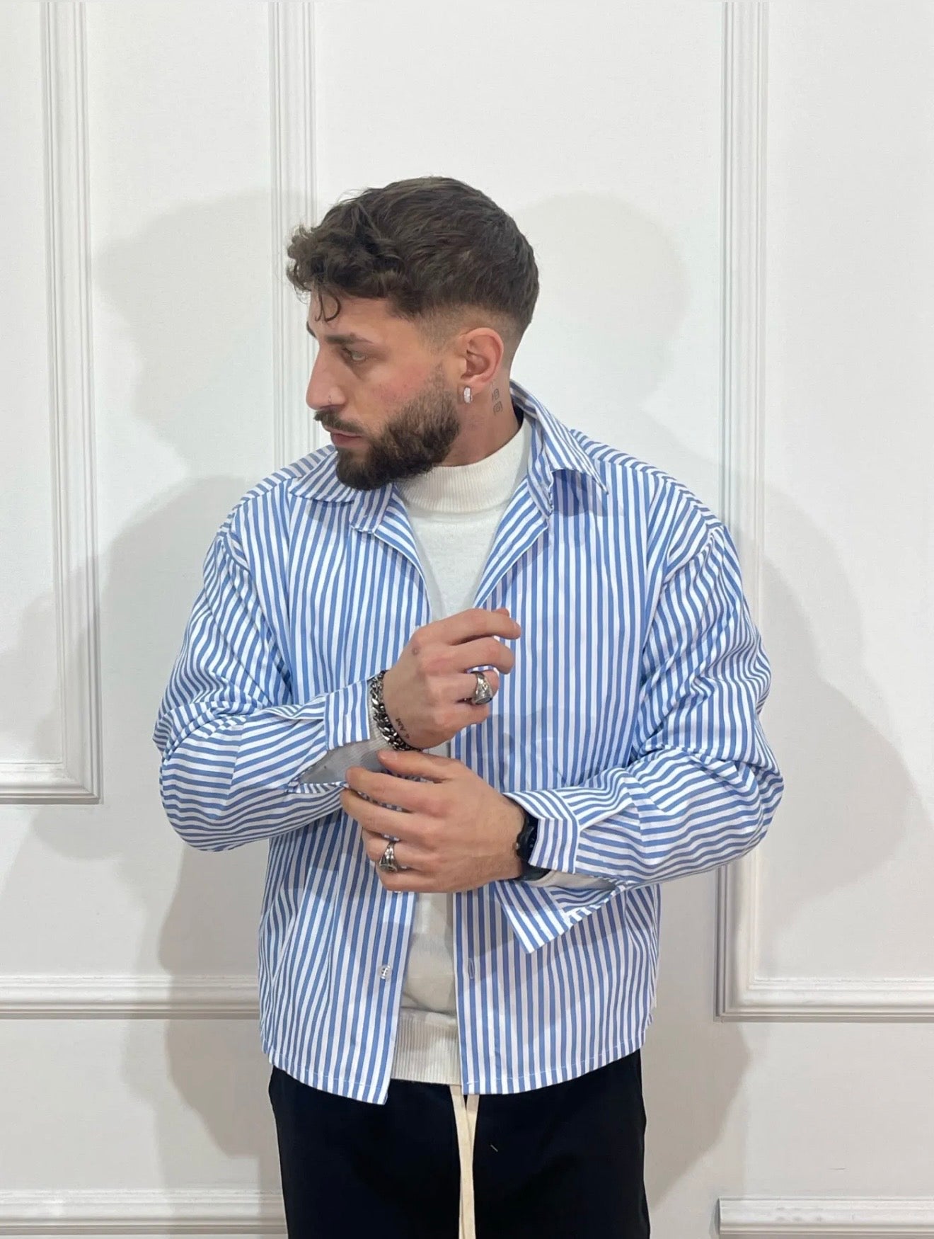 Camicia elegante azzurra