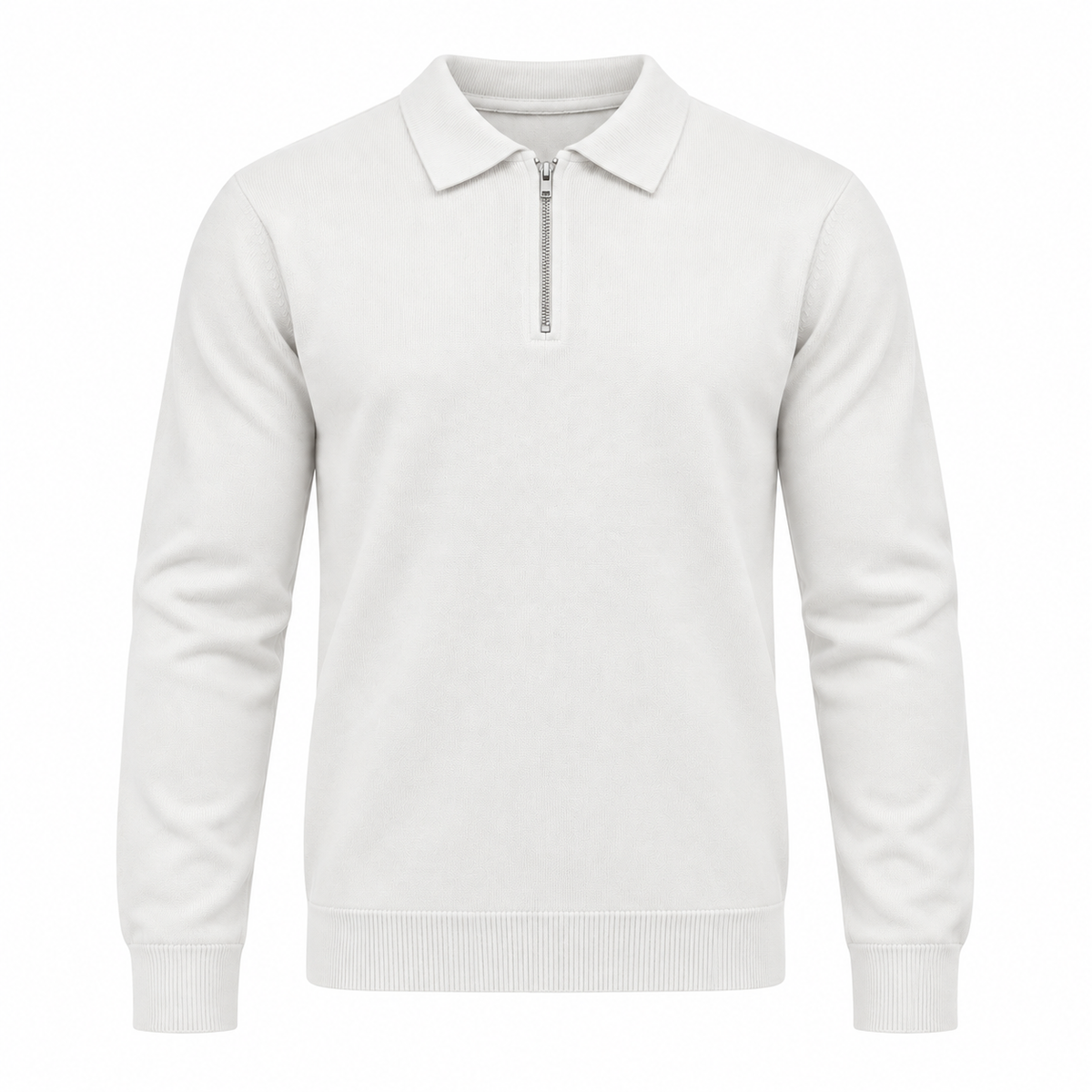 POLO ZIP BIANCA