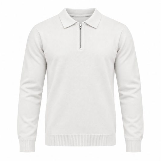 POLO ZIP BIANCA