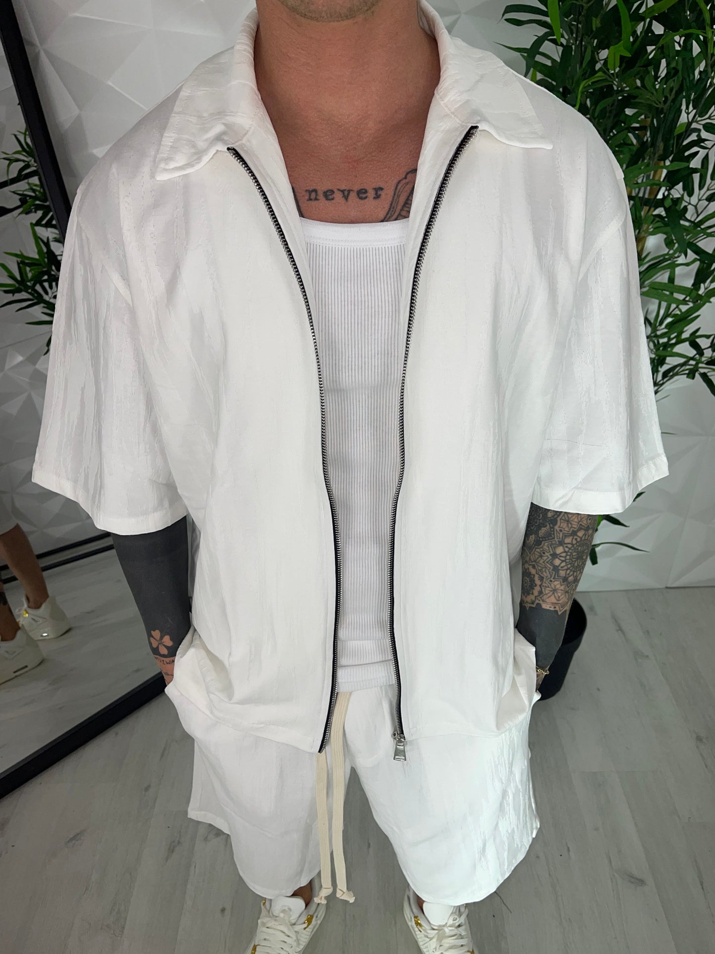 Coordinato zebrato bianco
