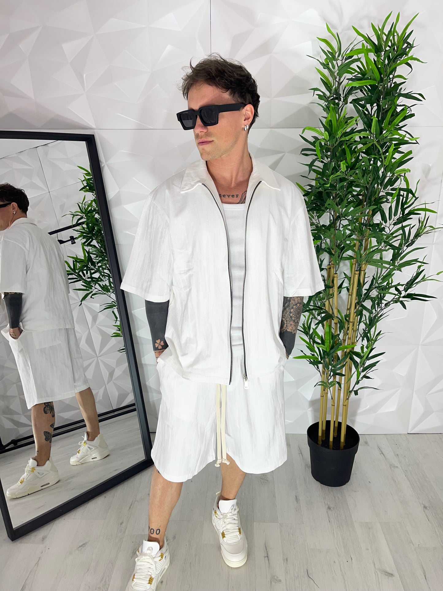 Coordinato zebrato bianco