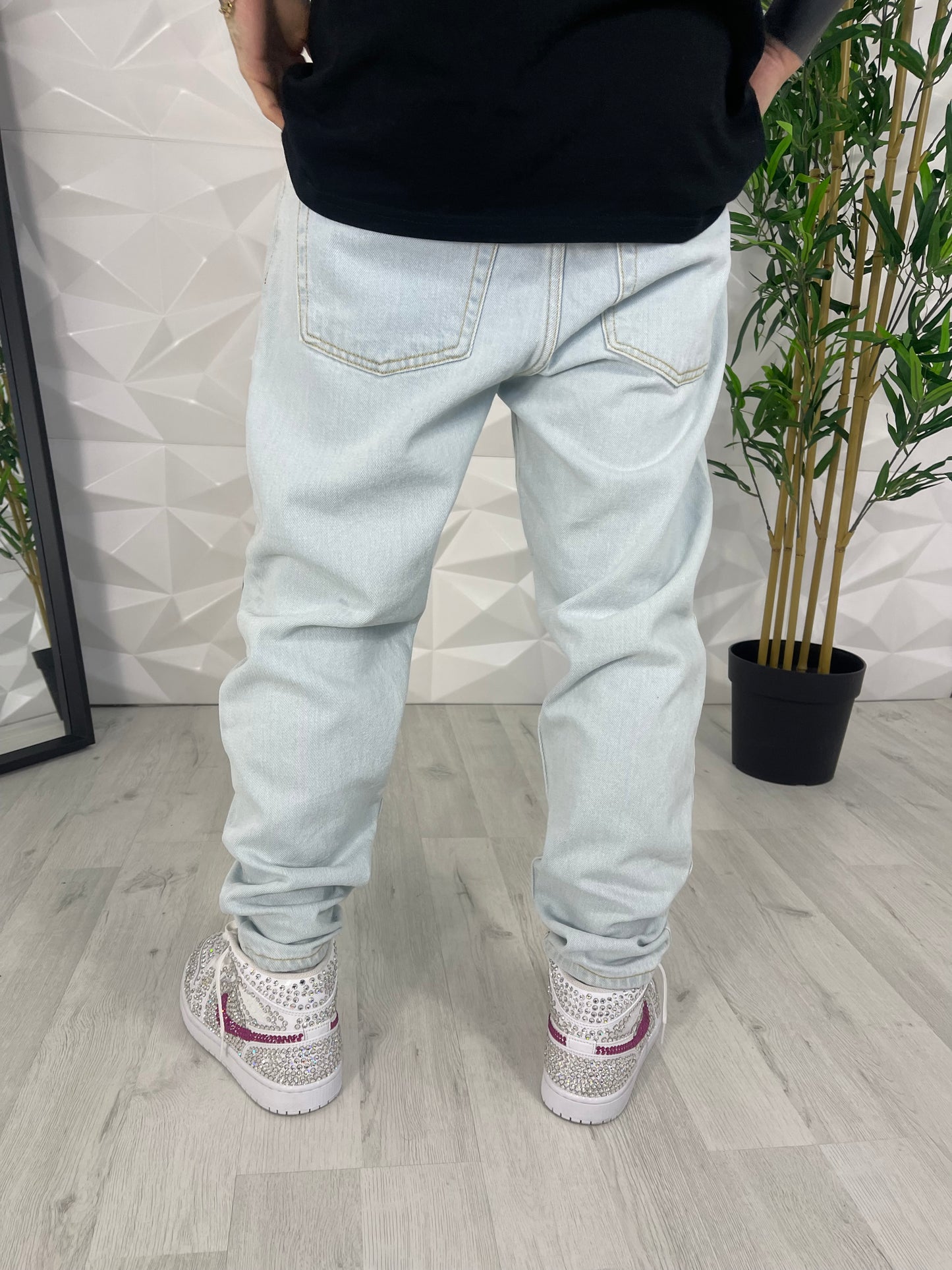 Jeans con stampa