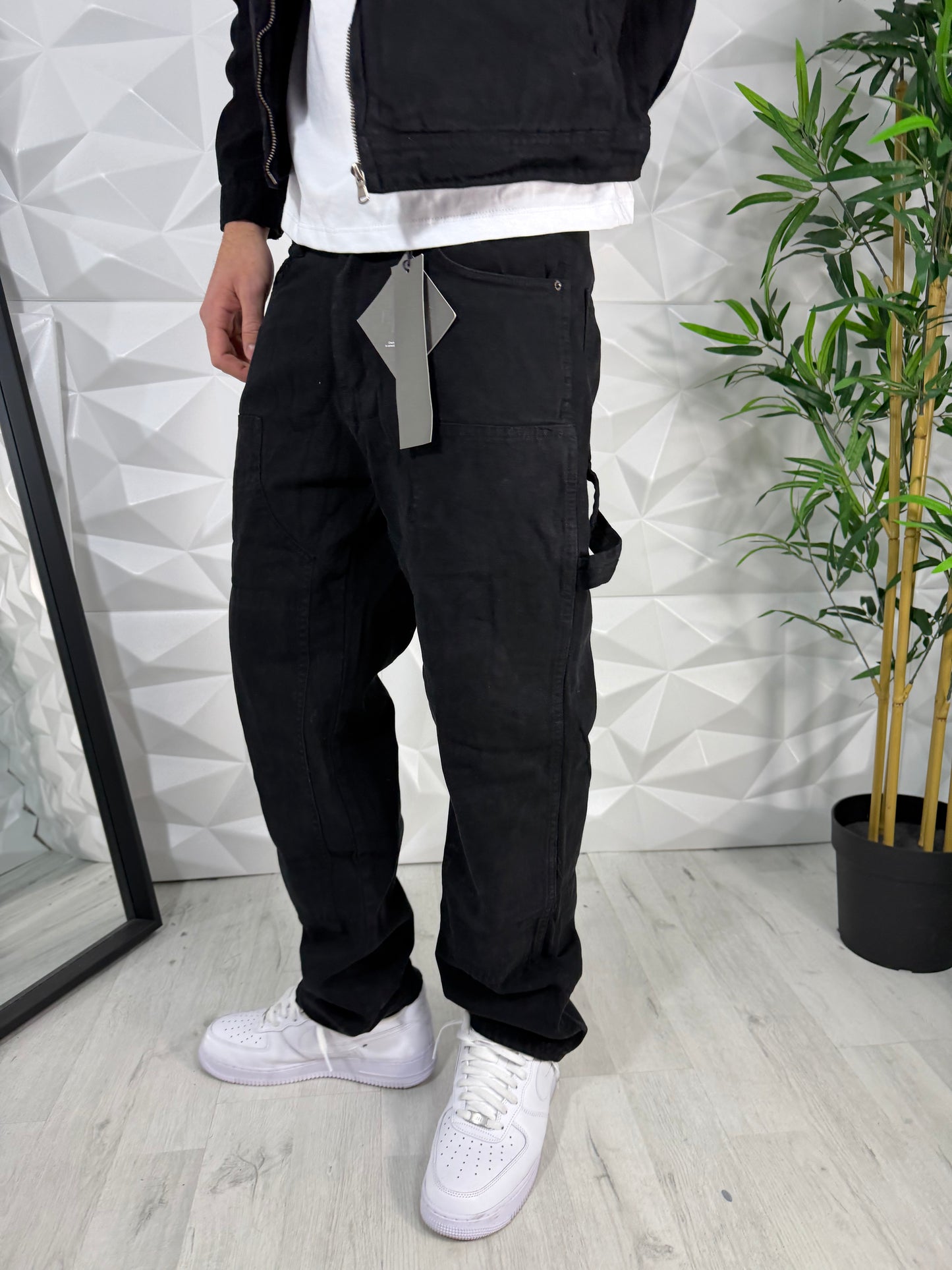 Completo in jeans black