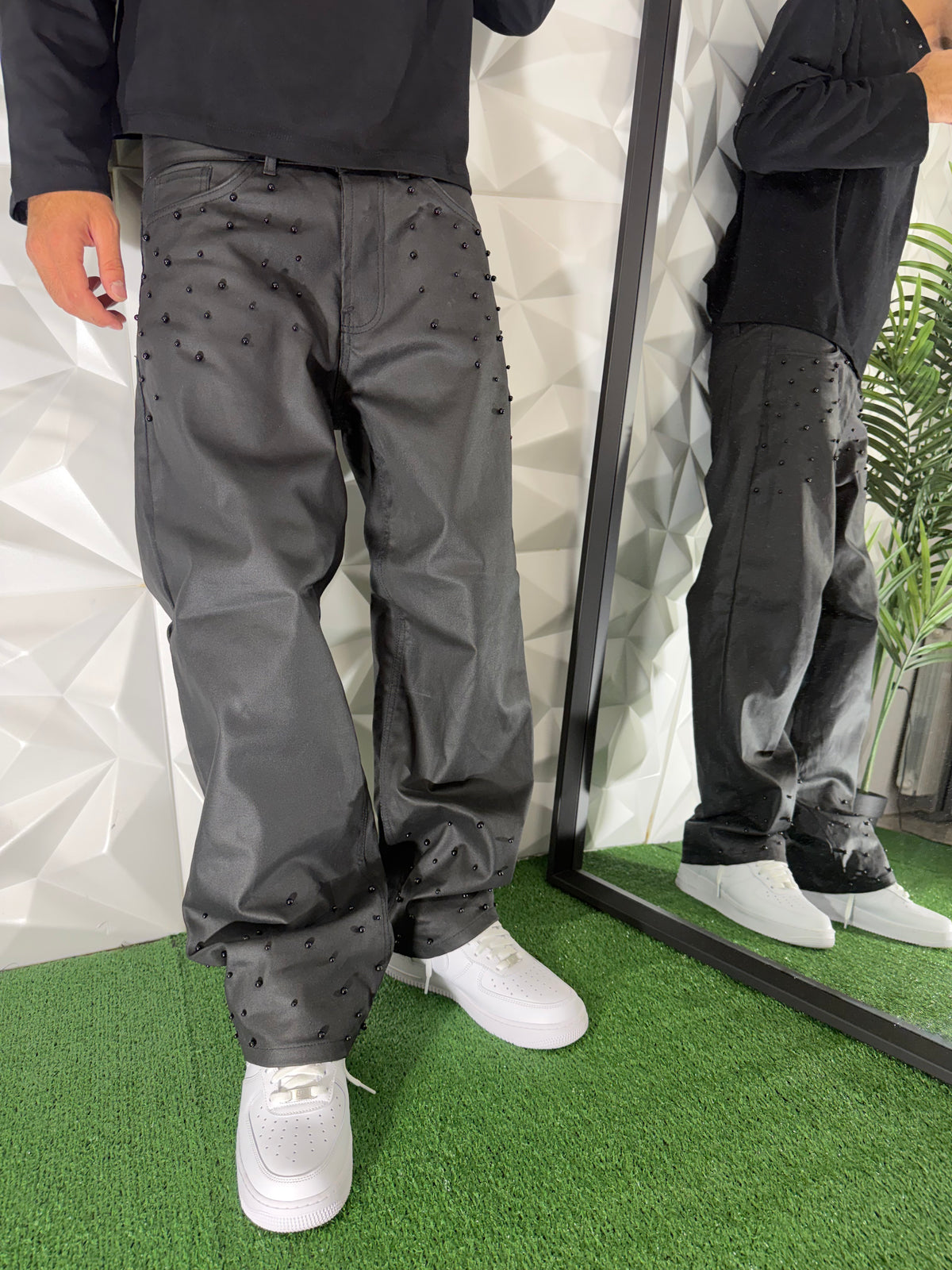 PANTALONE CERATO BORCHIE