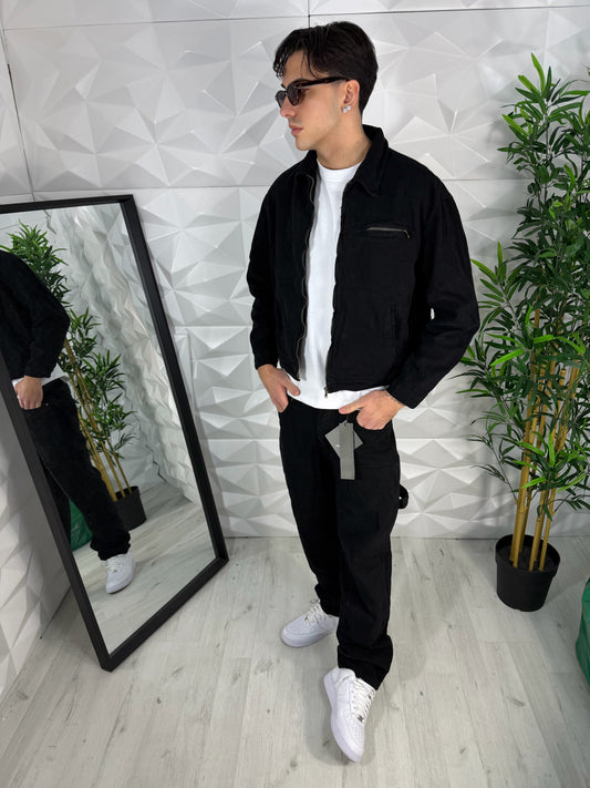 Completo in jeans black