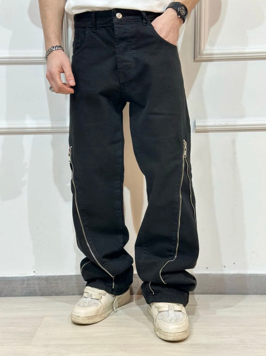 JEANS BLACK CON ZIP