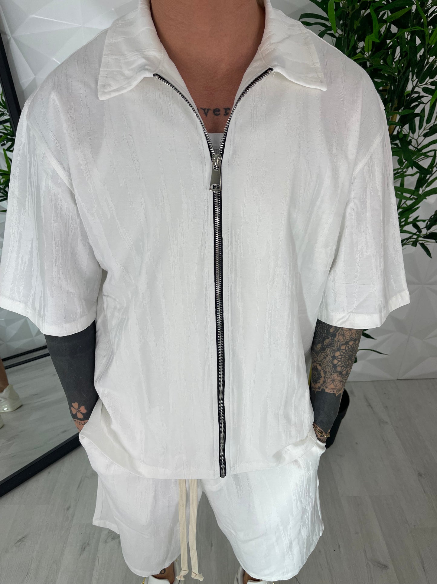 Coordinato zebrato bianco