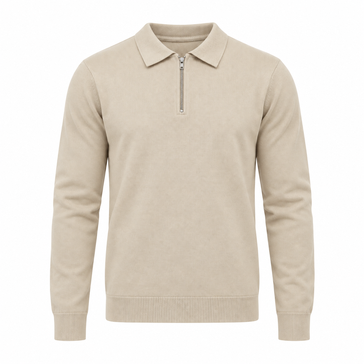 POLO ZIP BEIGE