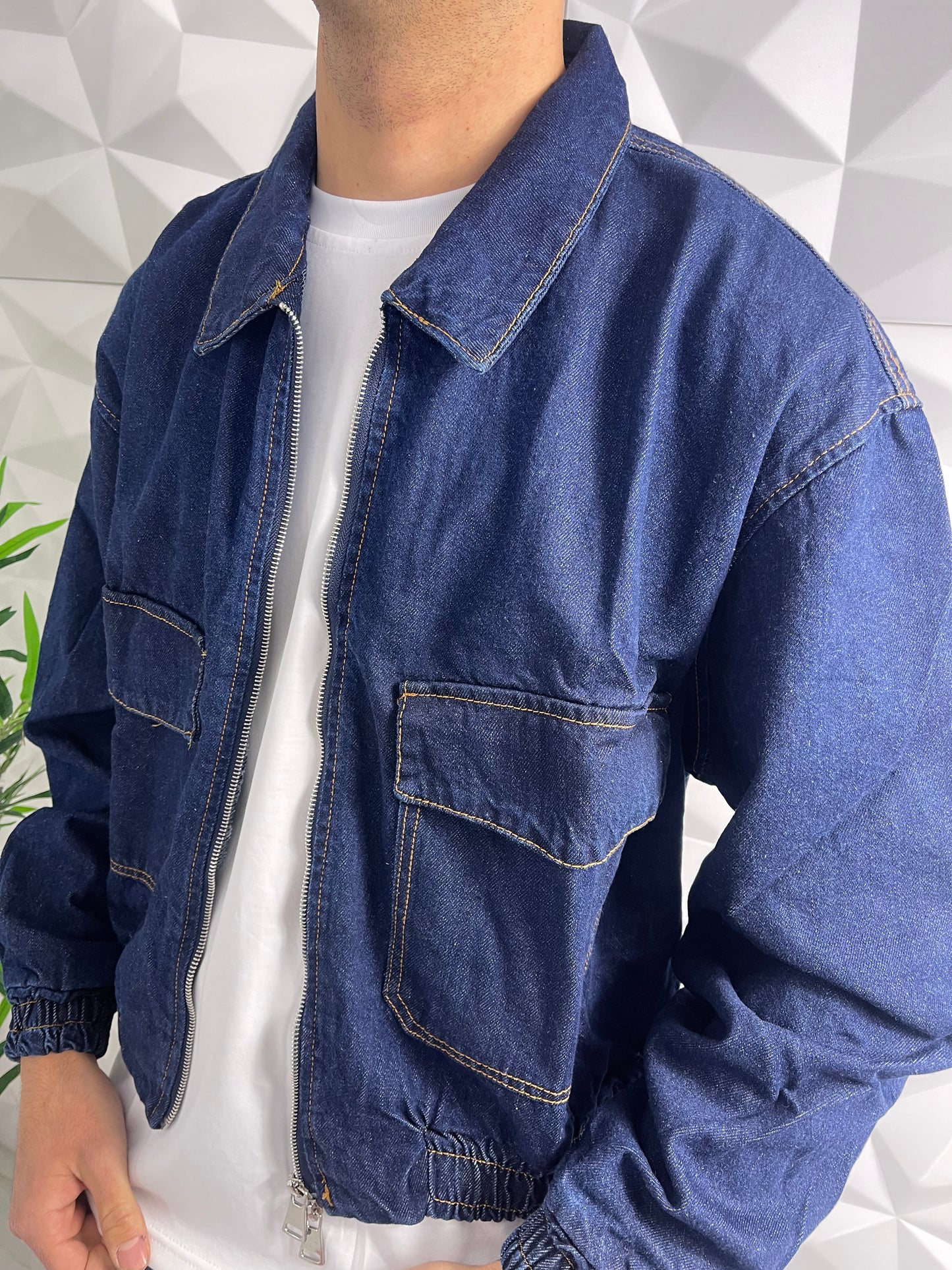 Completo jeans a cerniera