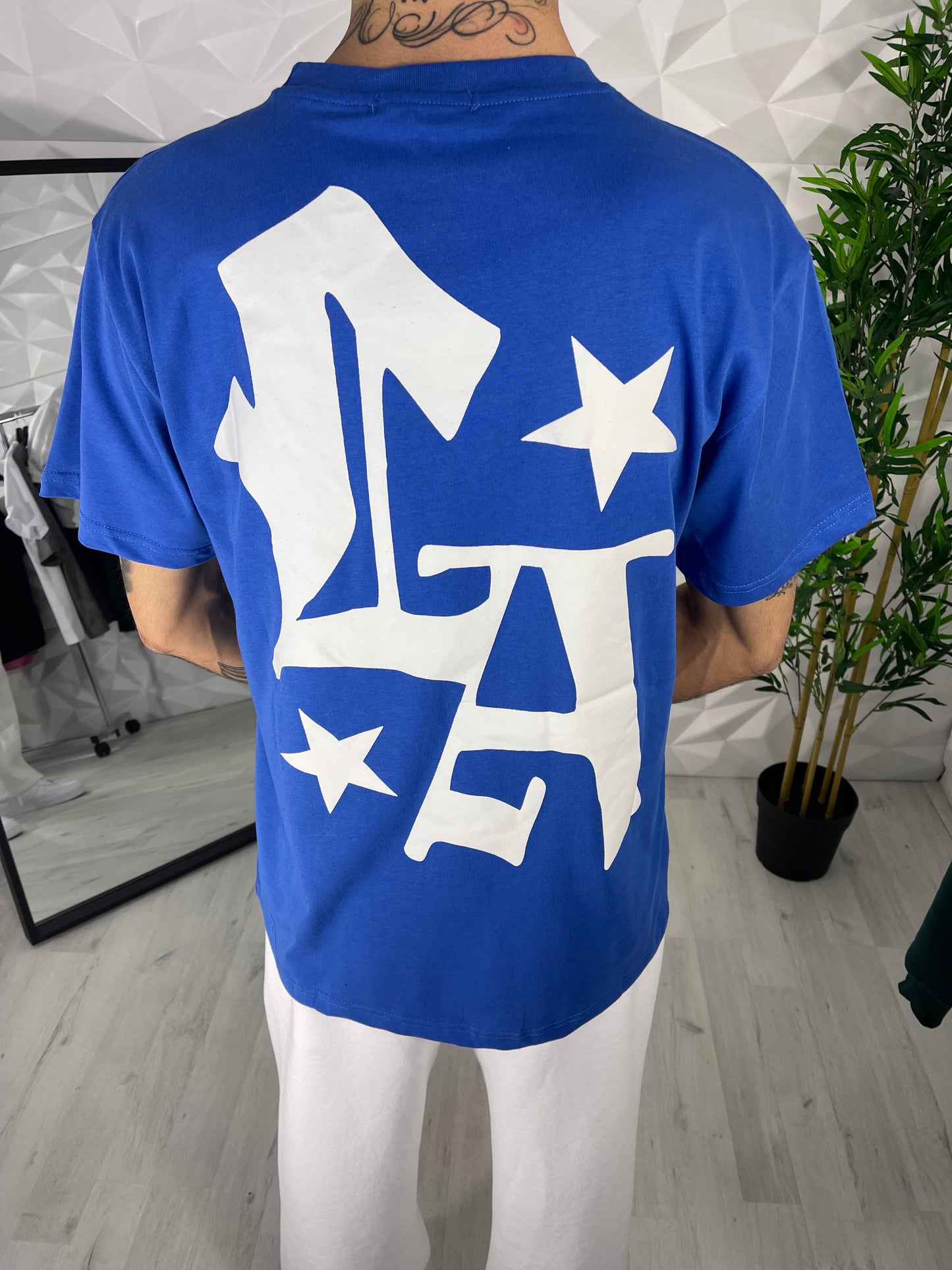 T-shirt LA blu